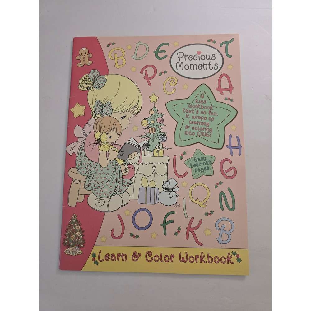 VTG 2004 Precious Moments Learn & Color Workbook Kids Activity Book NEW